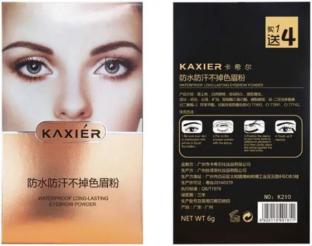 Alt view image 7 of 7 - Easy to Wear Stamp Seal Waterproof Long-lasting Eyebrow Powder Pen Eye Makeup