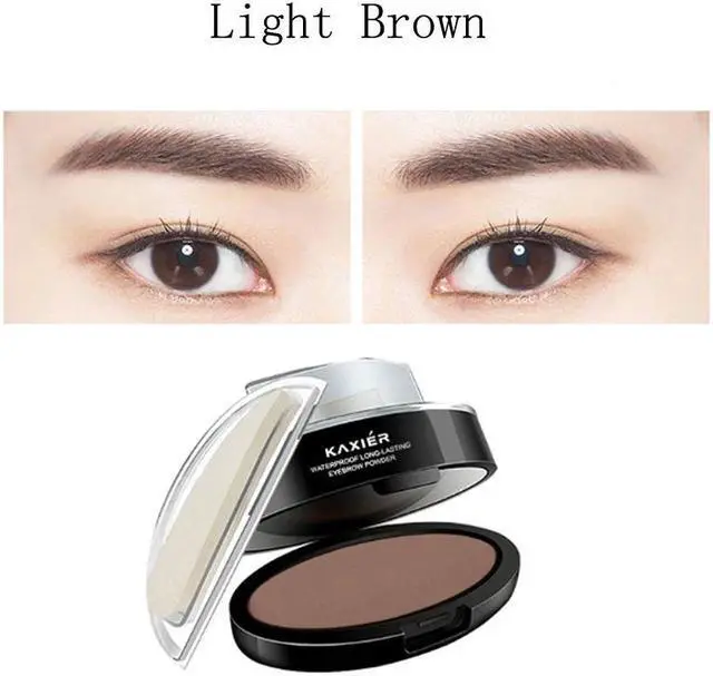 Main image of Easy to Wear Stamp Seal Waterproof Long-lasting Eyebrow Powder Pen Eye Makeup Light Brown