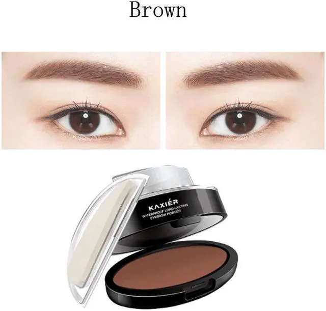 Main image of Easy to Wear Stamp Seal Waterproof Long-lasting Eyebrow Powder Pen Eye Makeup Brown