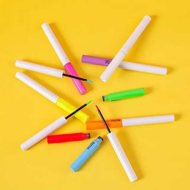 Alt view image 6 of 7 - 8 In 1 Easy to Wear Waterproof Long Lasting Fast Dry Liquid UV Neon Eyeliner Set Beauty Eye Makeup