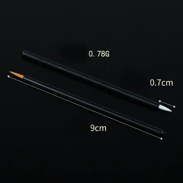 Alt view image 4 of 7 - Professional Black Handle 50pcs Disposable Gel Eyeliner Makeup Brush Beauty Makeup Tool yellow