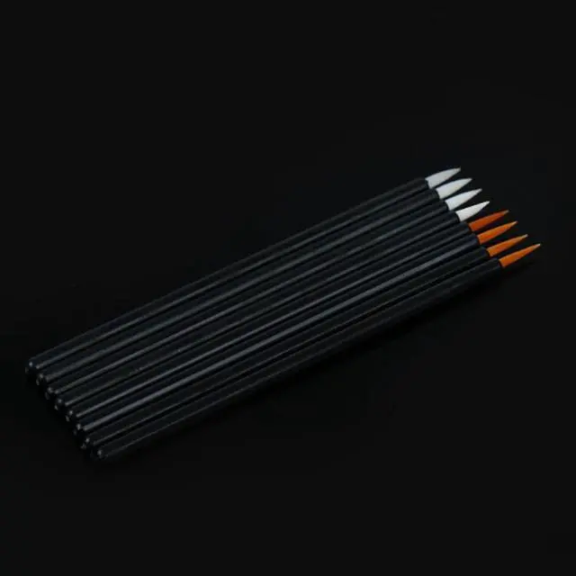 Alt view image 5 of 7 - Professional Black Handle 50pcs Disposable Gel Eyeliner Makeup Brush Beauty Makeup Tool yellow