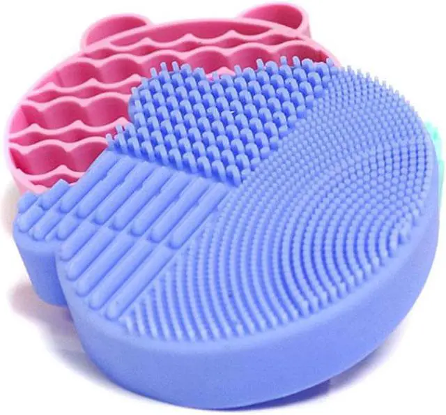Alt view image 4 of 7 - Cute Bear Shape Silicone Washing Makeup Brush Cleaner and Holder Stand Tool Beauty Cosmetic Tool Purple