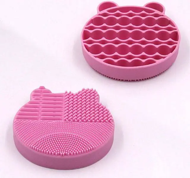 Main image of Cute Bear Shape Silicone Washing Makeup Brush Cleaner and Holder Stand Tool Beauty Cosmetic Tool