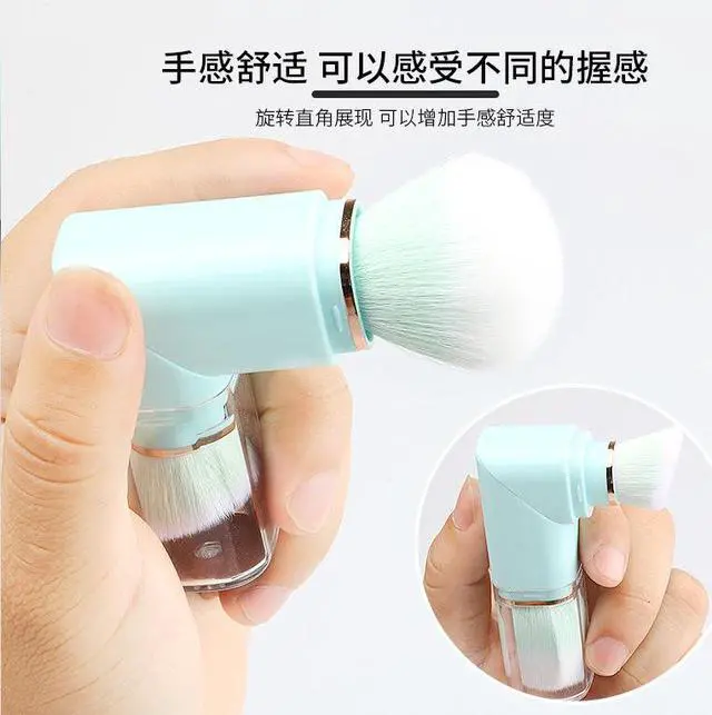 Alt view image 4 of 6 - Portable Foundation Blush Brush 2 In 1 Scalable Magic Makeup brush with PVC Box Beauty Makeup Tools