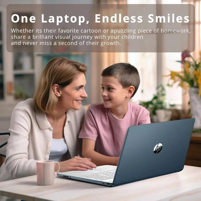 Alt view image 5 of 7 - HP 15.6" HD Student Laptop, Intel Pentium Silver N5030, 16GB RAM, 256GB PCIe SSD, Intel UHD Graphics, HD Webcam, Numpad, Wi-Fi 5, Bluetooth, Windows 11, Blue, 32GB Hotface USB Card