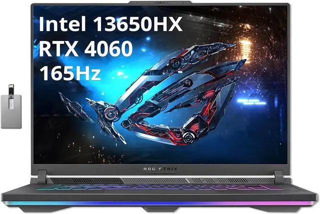 Main image of ASUS ROG Strix G16 16'' WUXGA 165Hz Gaming Laptop, Intel Core i7-13650HX, NVIDIA GeForce RTX 4060, 64GB DDR5 RAM, 2TB SSD, RGB 4zone Backlit Keyboard, Win 11Pro, Gray, 128GB Hotface Extension Set