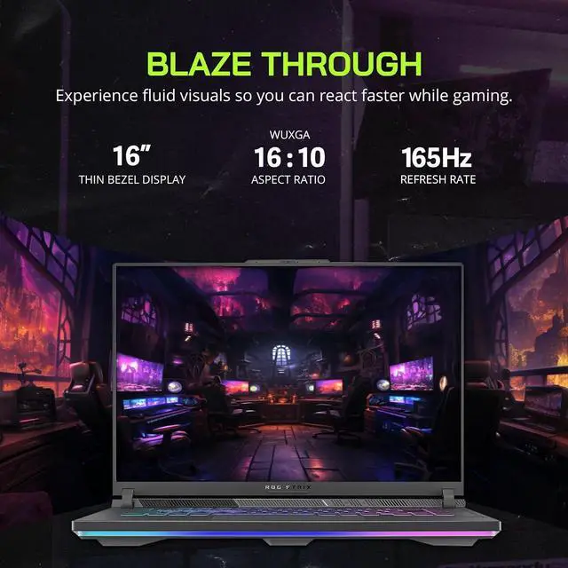 Alt view image 3 of 7 - ASUS ROG Strix G16 16'' WUXGA 165Hz Gaming Laptop, Intel Core i7-13650HX, NVIDIA GeForce RTX 4060, 64GB DDR5 RAM, 2TB SSD, RGB 4zone Backlit Keyboard, Win 11Pro, Gray, 128GB Hotface Extension Set