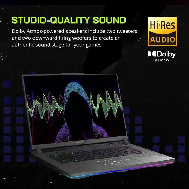 Alt view image 6 of 7 - ASUS ROG Strix G16 16'' WUXGA 165Hz Gaming Laptop, Intel Core i7-13650HX, NVIDIA GeForce RTX 4060, 64GB DDR5 RAM, 2TB SSD, RGB 4zone Backlit Keyboard, Win 11Pro, Gray, 128GB Hotface Extension Set