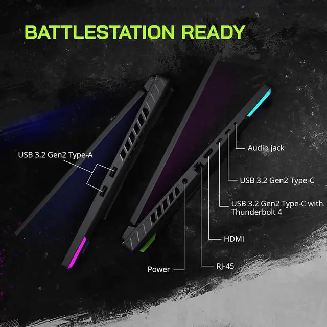 Alt view image 7 of 7 - ASUS ROG Strix G16 16'' WUXGA 165Hz Gaming Laptop, Intel Core i7-13650HX, NVIDIA GeForce RTX 4060, 64GB DDR5 RAM, 2TB SSD, RGB 4zone Backlit Keyboard, Win 11Pro, Gray, 128GB Hotface Extension Set