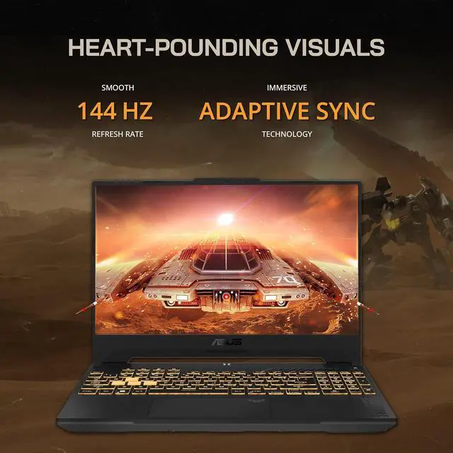 Alt view image 4 of 7 - ASUS TUF F15 15.6" 144Hz FHD Gaming Laptop, Intel Core i7-12700H, NVIDIA GeForce RTX 4070, 16GB RAM, 1TB SSD, RGB Keyboard, Smart AMP Audio, Wi-Fi 6, Gray, Win 11 Pro, 128GB Hotface Extension Set