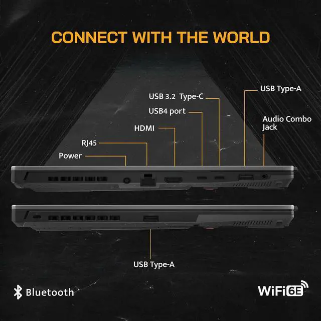 Alt view image 7 of 7 - ASUS TUF F15 15.6" 144Hz FHD Gaming Laptop, Intel Core i7-12700H, NVIDIA GeForce RTX 4070, 16GB RAM, 1TB SSD, RGB Keyboard, Smart AMP Audio, Wi-Fi 6, Gray, Win 11 Pro, 128GB Hotface Extension Set
