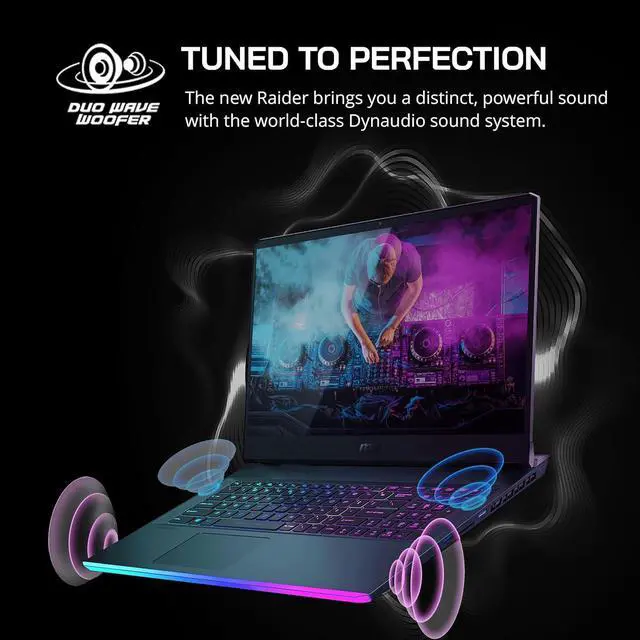 Alt view image 6 of 7 - MSI GE76 Raider 17.3" FHD 144Hz Gaming Laptop, Intel Core i7-12700H, 16GB DDR5, 1TB SSD, GeForce RTX 3060, RGB KB, Wi-Fi 6, Bluetooth, Win 11 Pro, Grey, 128GB Hotface Extension Set