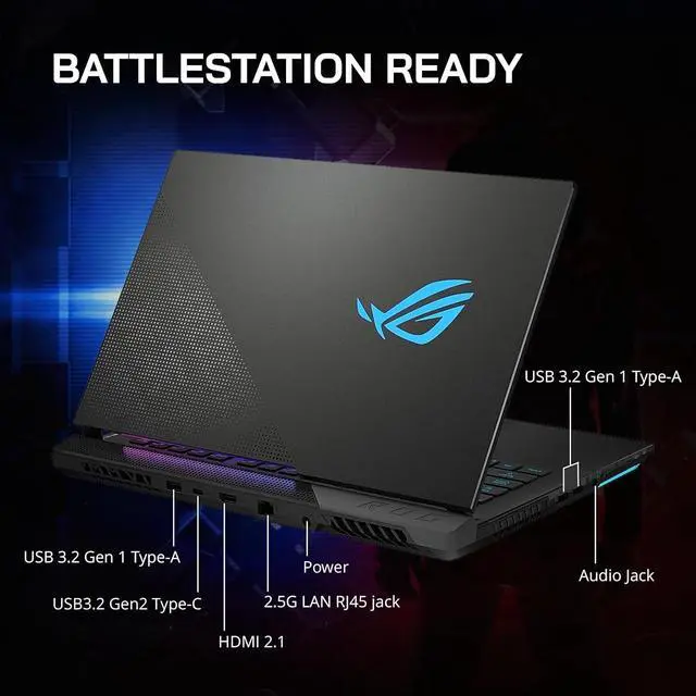 Alt view image 7 of 7 - Asus ROG Strix Scar 15 Gaming Laptop, 15.6" 300Hz IPS-Type FHD Display, AMD Ryzen 9 5900HX, 32GB RAM, 1TB PCIe SSD, Backlit Keyboard, GeForce RTX 3080, WiFi 6, Win 11, Gray, 32GB USB Card