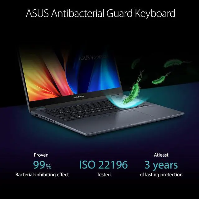 Alt view image 5 of 7 - ASUS Vivobook S 14 Flip 14" FHD Touch Display, Intel Core i5-12500H CPU, 8GB DDR4 RAM, 512GB SSD, NumberPad, Thunderbolt 4, Windows 11 Home, Quiet Blue, TP3402ZA-DB51T