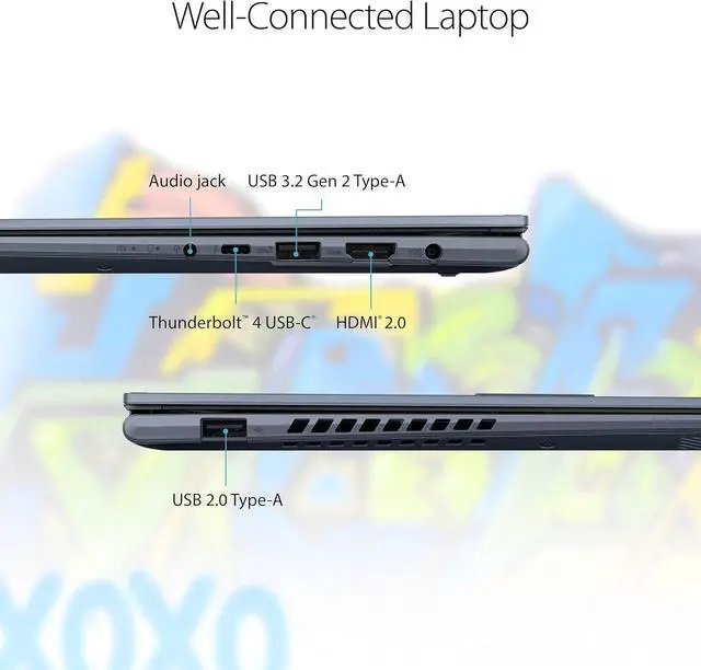 Alt view image 6 of 7 - ASUS Vivobook S 14 Flip 14" FHD Touch Display, Intel Core i5-12500H CPU, 8GB DDR4 RAM, 512GB SSD, NumberPad, Thunderbolt 4, Windows 11 Home, Quiet Blue, TP3402ZA-DB51T