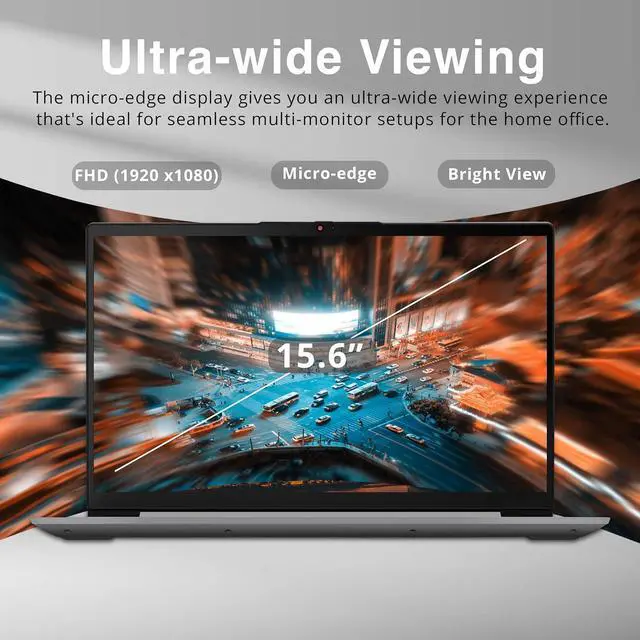 Alt view image 3 of 7 - Lenovo Ideapad 3i 15.6" FHD Touch Laptop, Intel Core i3-1115G4, 16GB RAM, 1TB PCIe SSD, Intel UHD Graphics, Numeric Keypad, 720P HD Camera, WiFi 6, Windows 11 Home, Grey, 32GB Hotface USB Card