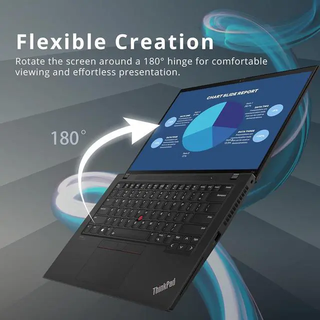 Alt view image 5 of 7 - Lenovo Thinkpad T14s Gen 2 14.0" UHD Business Laptop, Intel Core i7-1165G7, 16GB RAM, 1TB SSD, Fingerprint Reader, Backlit Keyboard, WiFi 6E, Bluetooth, Win 11 Pro, Black, 32GB Hotface USB Card