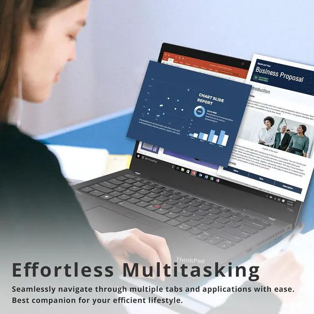 Alt view image 4 of 7 - Lenovo Thinkpad T14s Gen 2 14.0" UHD Business Laptop, Intel Core i7-1165G7, 16GB RAM, 1TB SSD, Fingerprint Reader, Backlit Keyboard, WiFi 6E, Bluetooth, Win 11 Pro, Black, 32GB Hotface USB Card