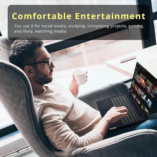 Alt view image 6 of 7 - Lenovo IdeaPad 15.6" FHD Touchscreen Laptop, Intel Core i5-1155G7, 8GB RAM, 512GB PCIe SSD, Intel Iris Xe Graphics, HD Webcam, Num Pad, WiFi 6, Win 11, Abyss Blue, 32GB Hotface USB Card