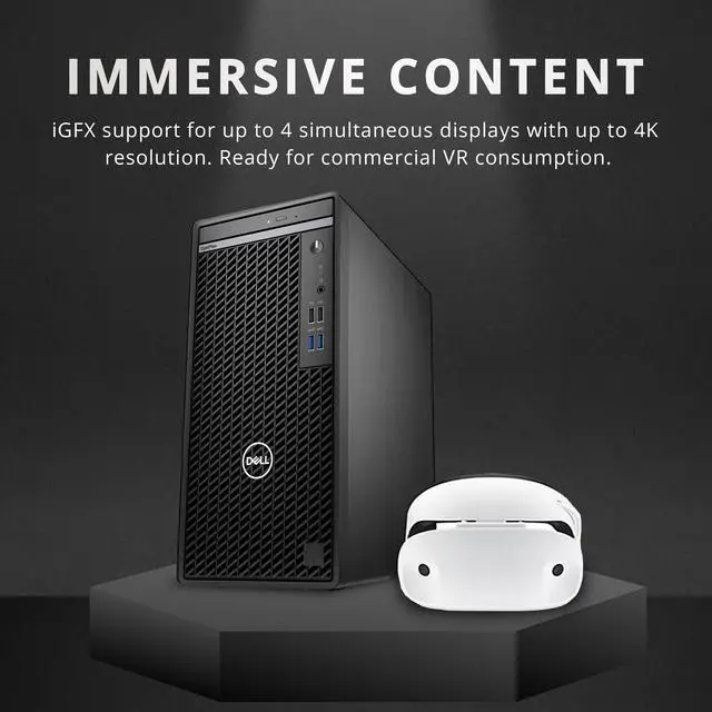 Alt view image 6 of 7 - Dell OptiPlex 3000 Full Size Tower Business Desktop, Intel Core i5-12500 processor, 32GB DDR4 RAM, 2TB PCIe SSD + 2TB HDD, DVDRW, Ethernet, WiFi Adapter, KB& Mouse, Windows 11 Pro, Black
