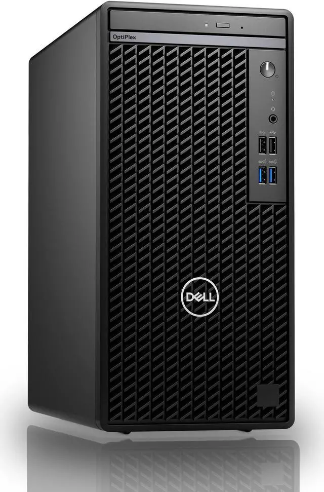 Main image of Dell OptiPlex 3000 Full Size Tower Business Desktop, Intel Core i5-12500 processor, 32GB DDR4 RAM, 2TB PCIe SSD + 2TB HDD, DVDRW, Ethernet, WiFi Adapter, KB& Mouse, Windows 11 Pro, Black