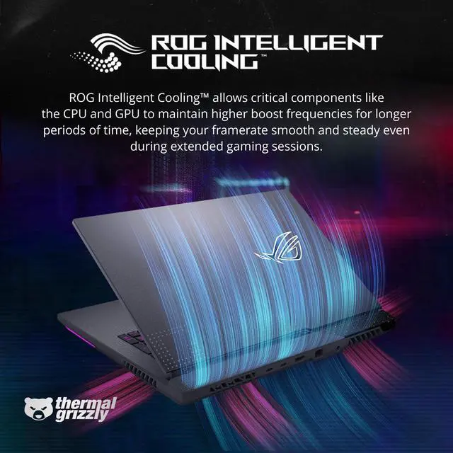 Alt view image 4 of 7 - ASUS ROG Strix G17 Gaming Laptop, 17.3" 144Hz IPS FHD Display, AMD Ryzen 7 6800H Processor, 32GB DDR5 RAM, 1TB PCIe SSD, NVIDIA GeForce RTX 3050, RGB Keyboard, Windows 11 Pro, Hotface 32GB USB Card