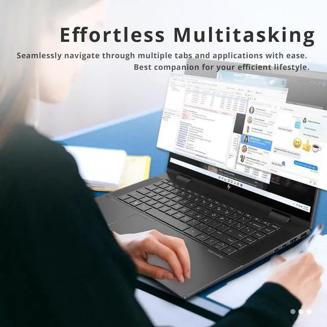 Alt view image 5 of 7 - HP Envy x360 Convertible 15.6" Laptop, AMD Ryzen 7 5825U Processor, 16 GB RAM, 1TB SSD, AMD Radeon Graphics, Windows 11 Home (15-eu1026nr, Nightfall Black Aluminum) (Renewed)