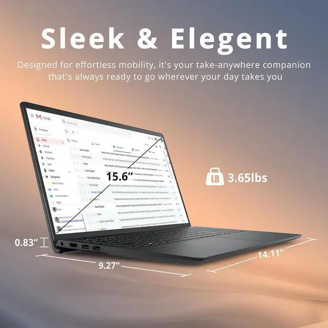 Alt view image 6 of 7 - Dell Inspiron 15 15.6'' FHD Touchscreen Laptop, Intel Core i5 1155G7 Processor, 16GB DDR4 RAM, 512GB PCIe SSD, Intel UHD Graphics, Full Size Keyboard, Wi-Fi 5, Windows 11 Home, Black