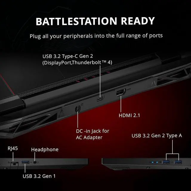 Alt view image 7 of 7 - Acer Nitro 5 15.6" QHD (2560 x 1440) 165Hz Gaming Laptop, AMD Ryzen 7 6800H, 64GB DDR5 RAM, 4TB SSD, NVIDIA GeForce RTX 3070Ti, 4-Zone RGB Keyboard, Wi-Fi 6, Win 11 Pro, Black, 32GB Hotface USB Card