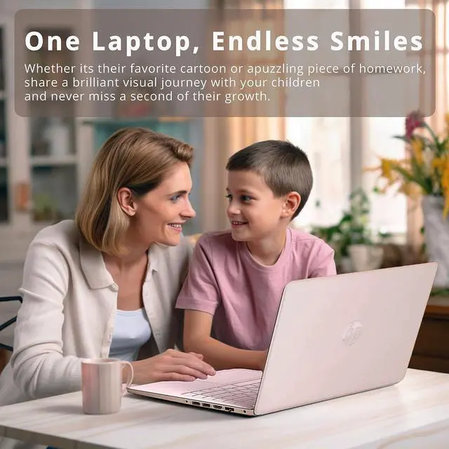 Alt view image 6 of 7 - HP Stream 14" HD BrightView Laptop, Intel Celeron N4120, 8GB RAM, 64GB eMMC, Intel UHD Graphics, 720p Webcam, 1 Year Office 365, pink, Win 11 S, 32GB Hotface USB Card