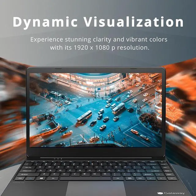 Alt view image 3 of 7 - Gateway Ultra Slim Laptop, 14.1" IPS FHD Display, Intel Core i5-1135G7, 16GB RAM, 2TB SSD, Intel Iris Xe Graphics, 1.0 MP Camera, Fingerprint Scanner, Bluetooth, Black,Win 10, 32GB Hotface USB Card