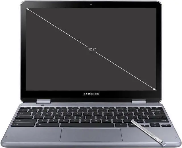 Alt view image 2 of 6 - SAMSUNG Chromebook Plus V2, 2-in-1, 4GB RAM, 32GB eMMC, 13MP Camera, Chrome OS, 12.2", 16:10 Aspect Ratio, Stealth Silver (XE521QAB-K01US)