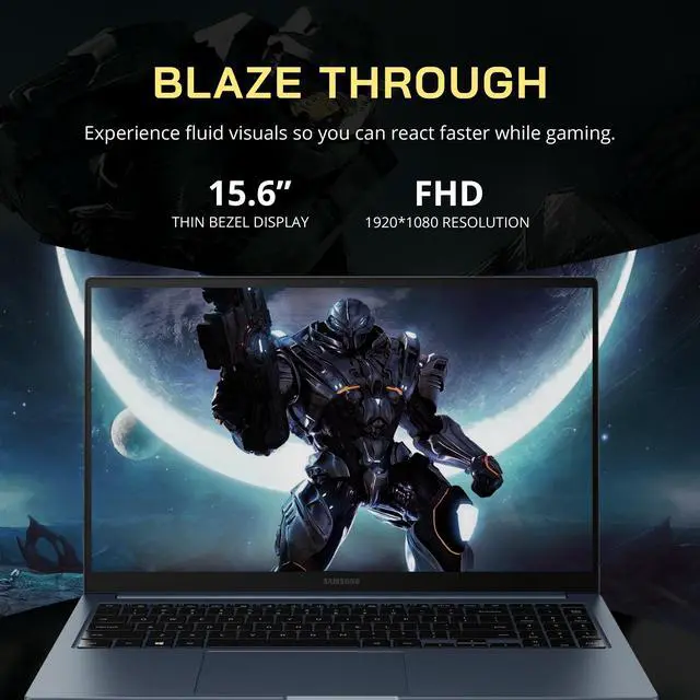 Alt view image 3 of 7 - Samsung Galaxy Book Odyssey 15.6" FHD Gaming Laptop, Intel Core i7- 11600H, 40GB RAM, 2TB PCIe SSD, NVIDIA GeForce RTX 3050 Ti, Backlit Keyboard, Fingerprint Reader, Win 11 Pro, 32GB Hotface USB Card