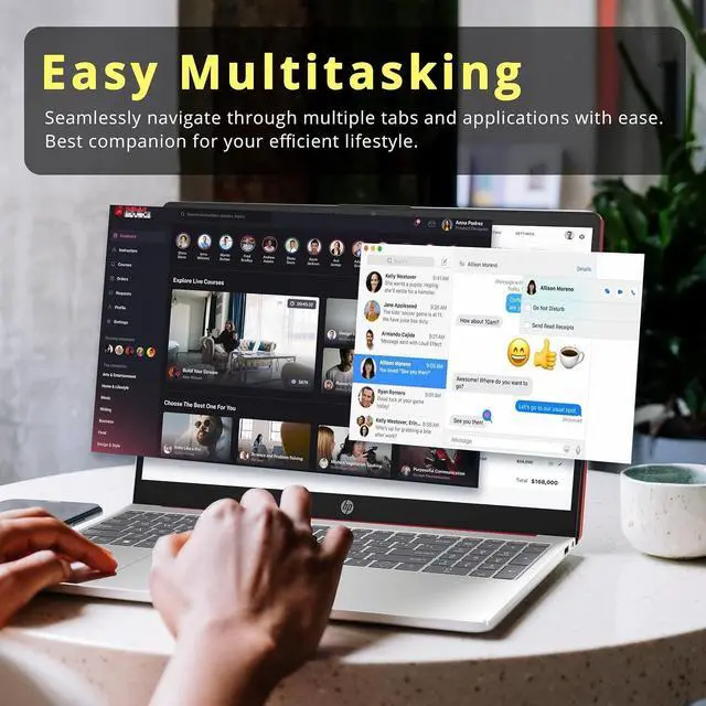 Alt view image 5 of 7 - HP 15.6'' Business Laptop, HD Display, Intel Pentium N200 Processor, 16GB RAM, 128GB SSD, Intel UHD Graphics, Full Size Keyboard, WiFi, Bluetooth, Windows 11, Scarlet Red, 32GB Hotface USB Card