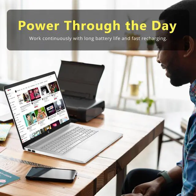 Alt view image 7 of 7 - HP 15.6" FHD Touchscreen Laptop, Intel Core i7 1255U Processor, 64GB RAM, 2TB PCIe SSD, Intel Iris Xe Graphics, Number Pad, Wi-Fi 5, HD Camera, Windows 11, Silver, 32GB Hotface USB Card