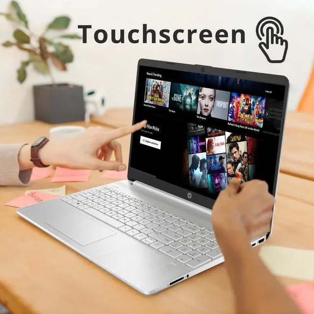 Alt view image 4 of 7 - HP 15.6" FHD Touchscreen Business Laptop, Intel Core i7-1255U, 32GB RAM, 1TB PCIe SSD, Intel Iris Xe Graphics, Num Pad, Webcam, Windows 11 Pro, Natural Silver, 32GB Hotface USB Card