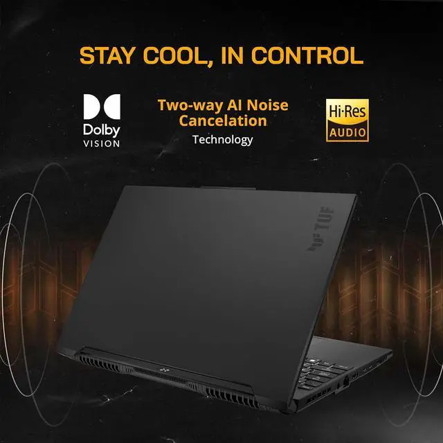 Alt view image 5 of 6 - ASUS TUF A16 16" 165Hz FHD Gaming Laptop, AMD Ryzen 7-7735HS, 32GB DDR5, 2TB PCIe SSD, AMD Radeon RX 7700S, Backlit Keyboard, Dolby Atmos, WiFi 6, Off Black, Win 11 Pro, 256GB Docking Station Set