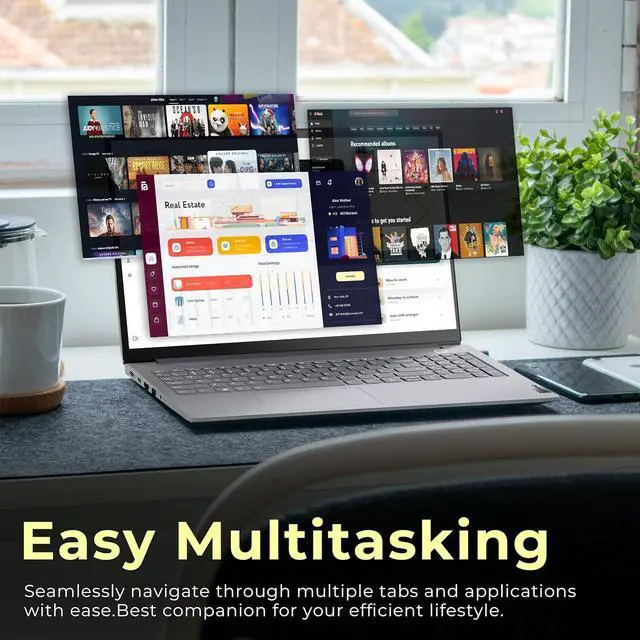 Alt view image 6 of 7 - Lenovo ThinkBook 15 Gen 4 15.6" FHD Laptop, AMD Ryzen 7 5825U, 40GB RAM, 1.16TB Storage (1TB SSD+160GB Docking Station Set), AMD Radeon Graphics, Backlit Keyboard,Webcam, Windows 11 Pro, Mineral Gray