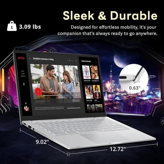 Alt view image 6 of 7 - ASUS 14" FHD Chromebook Laptop, Intel M3-8100Y Processor, 8GB RAM, 224GB Storage (64GB SSD+ 160GB Docking Station Set), Intel HD Graphics, Backlit Keyboard, HD Webcam, Chrome OS, Silver