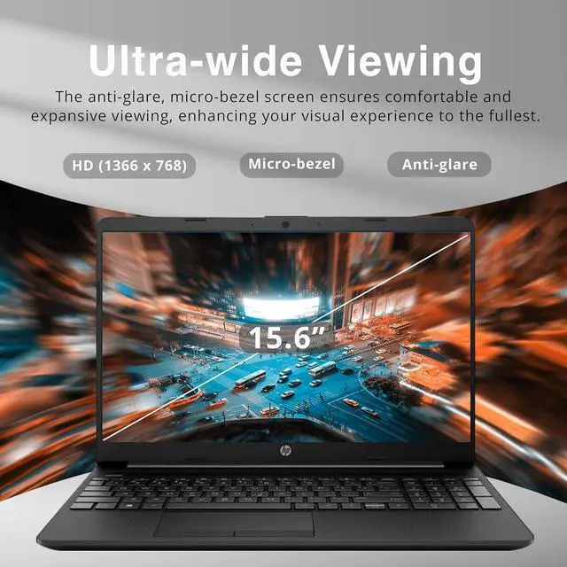 Alt view image 3 of 7 - HP 15.6 HD Student Laptop, Intel Pentium Silver N5030, 8GB RAM, 256GB SSD, Intel UHD Graphics, HD Webcam, Numpad, Wi-Fi 5, Bluetooth, 1 Year Office 365, Win 11, Black, 32GB USB Card