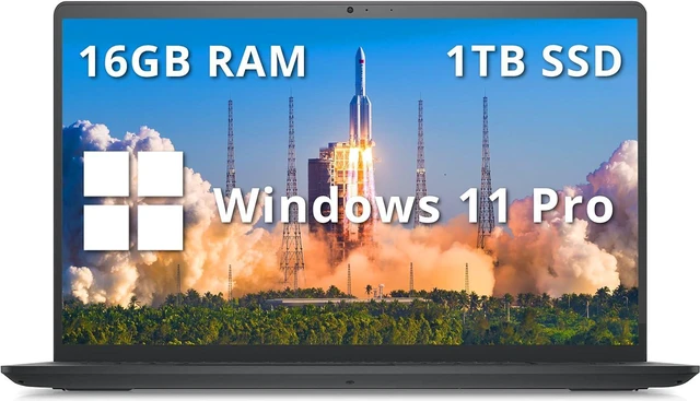 Main image of Dell Inspiron 15 3000 Laptop, 15.6" FHD LED Display, Intel Core i3 1115G4 Processor, 16GB DDR4 RAM, 1TB PCIe SSD, HDMI, Webcam, Windows 11 Pro, Black