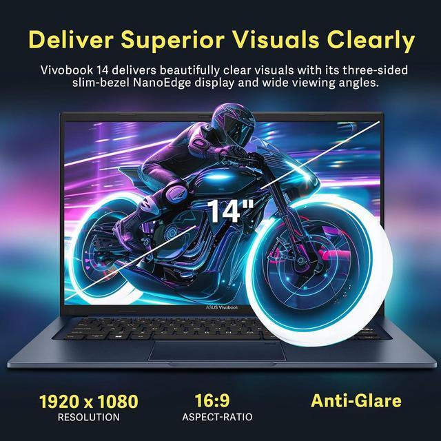 Alt view image 5 of 7 - ASUS Vivobook 14" FHD Anti-glare Laptop, Intel i3-1215U, 24GB RAM, 1.16TB Storage(1TB SSD+160GB Docking Station Set), Intel Iris Xe Graphics, HD Camera, WiFi 6E, Bluetooth, Win 11, Quiet Blue