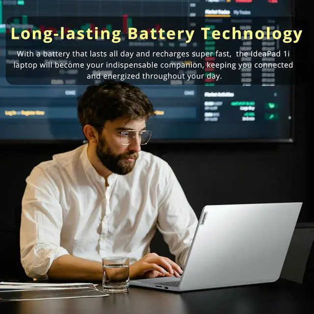 Alt view image 6 of 7 - Lenovo IdeaPad 1i 15.6" FHD Business Laptop, Intel i5-1235U, 16GB RAM, 1.28TB Storage(1TB SSD+288GB Docking Station Set), Intel Iris Xe Graphics, Num Pad, 720p Webcam, WiFi 6, Win 11 Pro, Gray