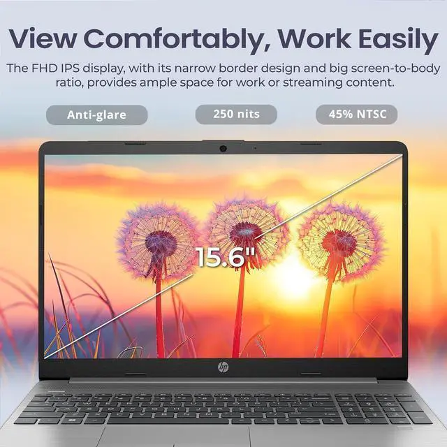 Alt view image 5 of 7 - HP 250 G9 15.6" FHD Anti-glare Laptop, Intel i5-1235U, 16GB RAM, 800GB Storage(512GB SSD+288GB Docking Station Set), Intel Iris Xe Graphics, 1 Year Office 365, Webcam, Wi-Fi 6, Win 11 Pro, Silver