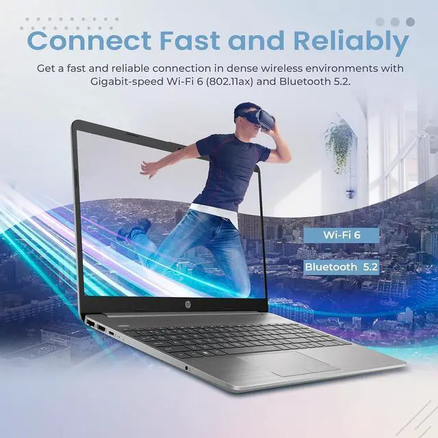 Alt view image 6 of 7 - HP 250 G9 15.6" FHD Anti-glare Laptop, Intel i5-1235U, 16GB RAM, 800GB Storage(512GB SSD+288GB Docking Station Set), Intel Iris Xe Graphics, 1 Year Office 365, Webcam, Wi-Fi 6, Win 11 Pro, Silver