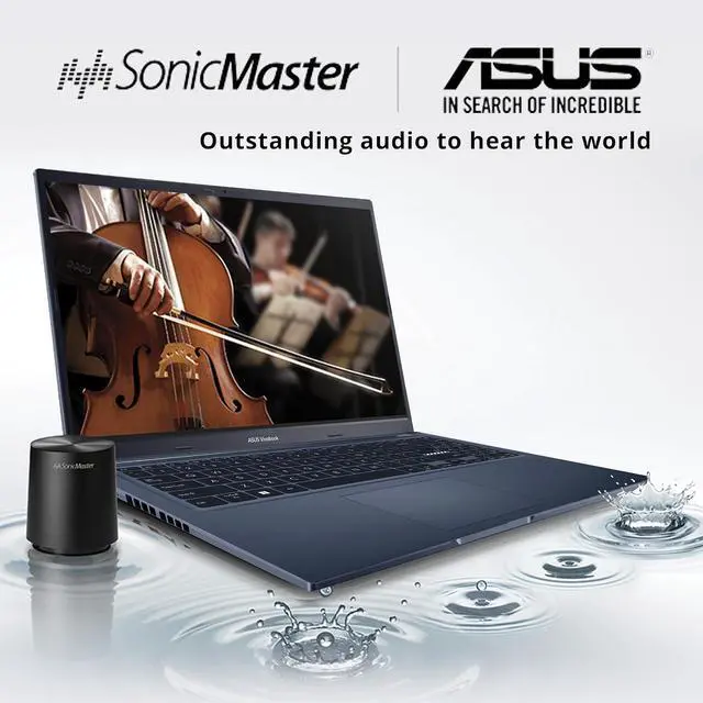 Alt view image 6 of 7 - ASUS VivoBook 15 Laptop, 15.6" FHD Display, Intel i5-1240P, 16GB RAM, 2TB SSD, Intel Iris Xe Graphics, Backlit Keyboard, Fingerprint Reader, HDMI, Win 11 Pro, Blue, 32GB Hotface USB Card