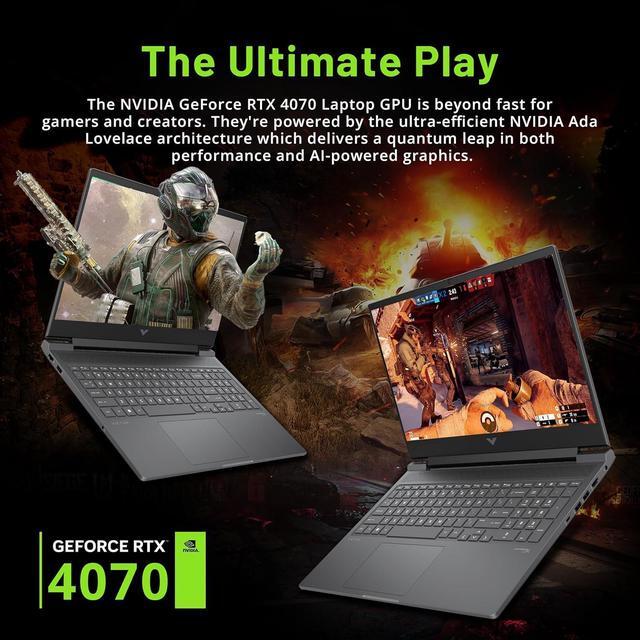 Alt view image 4 of 7 - HP Victus 16.1" FHD 144Hz Gaming Laptop, AMD Ryzen 7 8845HS, 16GB DDR5, 512GB SSD, NVIDIA GeForce RTX 4070, Backlit Keyboard, 1080p HD Webcam, Win 11 Home, Mica Silver, 256GB Docking Station Set