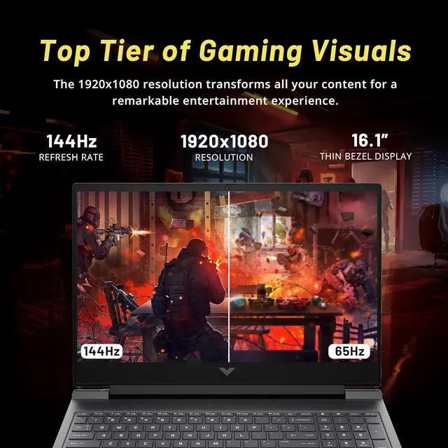 Alt view image 4 of 7 - HP Victus 16.1" FHD 144Hz Gaming Laptop, AMD Ryzen 7-8845HS, 32GB DDR5, 1TB SSD, NVIDIA GeForce RTX 4070, Backlit Keyboard, FHD Camera, Wi-Fi 6, Win 11 Pro, Silver, 256GB Docking Station Set