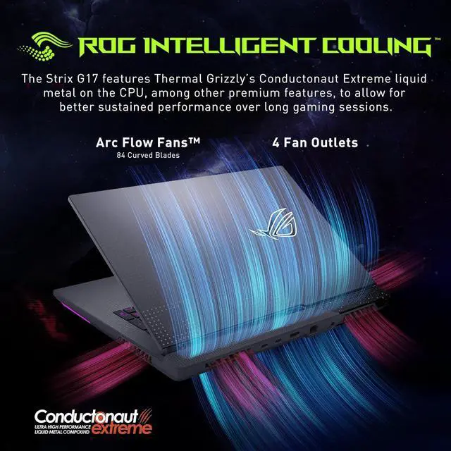 Alt view image 6 of 7 - ASUS ROG Strix G17 Gaming Laptop, 17.3" QHD 240Hz Display, AMD Ryzen 9 7940HX, GeForce RTX 4070, 16GB DDR5, 1TB SSD, RGB Backlit Keyboard, Wi-Fi 6E, Win 11 Pro, Gray, 256GB Docking Station Set